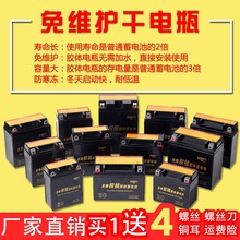 摩托车电瓶12V免维护通用豪爵铃木助力150踏板弯梁车干电瓶蓄电池