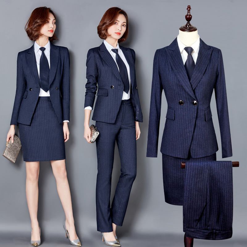 西服套装女新款保险公司工装女套装银行工作服职业装女士秋季套装