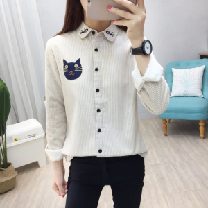 秋冬加绒长袖衬衫