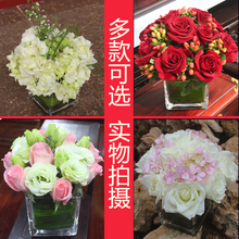 桌花鲜花会议桌花小桌花商务用花餐桌婚礼签到台花演讲台花讲台花