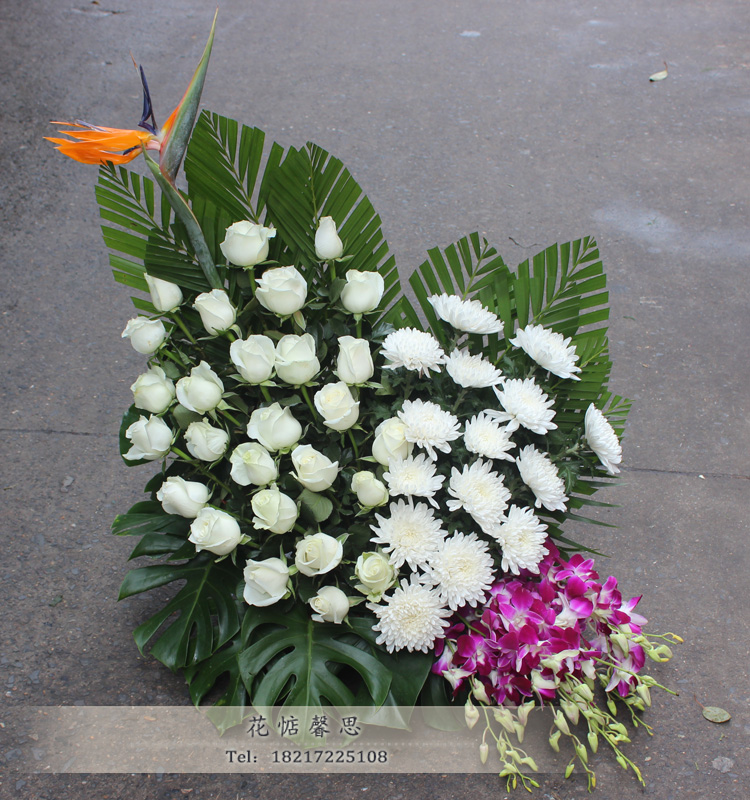 清明节冬至扫墓鲜花花束手提花篮祭奠上海白菊花祭祀葬礼丧事白事