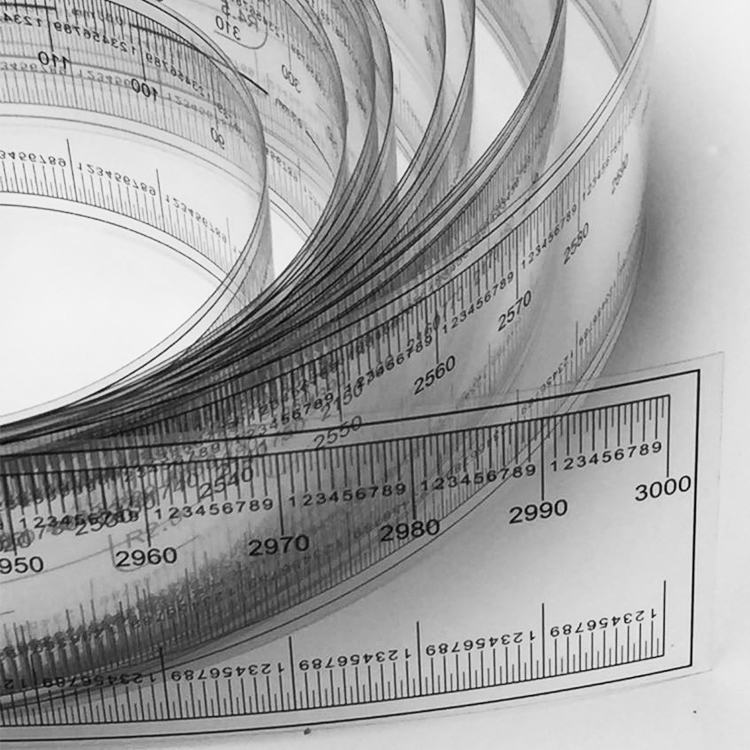 透明尺 软尺 菲林尺 卷尺 支持定制长3米 刻度为0.5mm