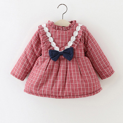 女童冬裙子连衣裙加厚2016小童冬装一岁半1-