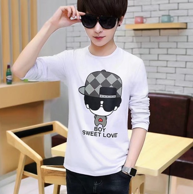 青少年长袖t恤12初中学生13-15岁男孩秋装16秋衣14打底衫s m l xl