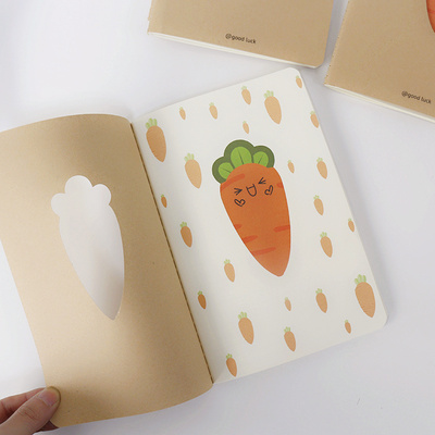 韩国创意可爱萝卜表情a5b5车线本学生文具记事本作业本横线软抄本