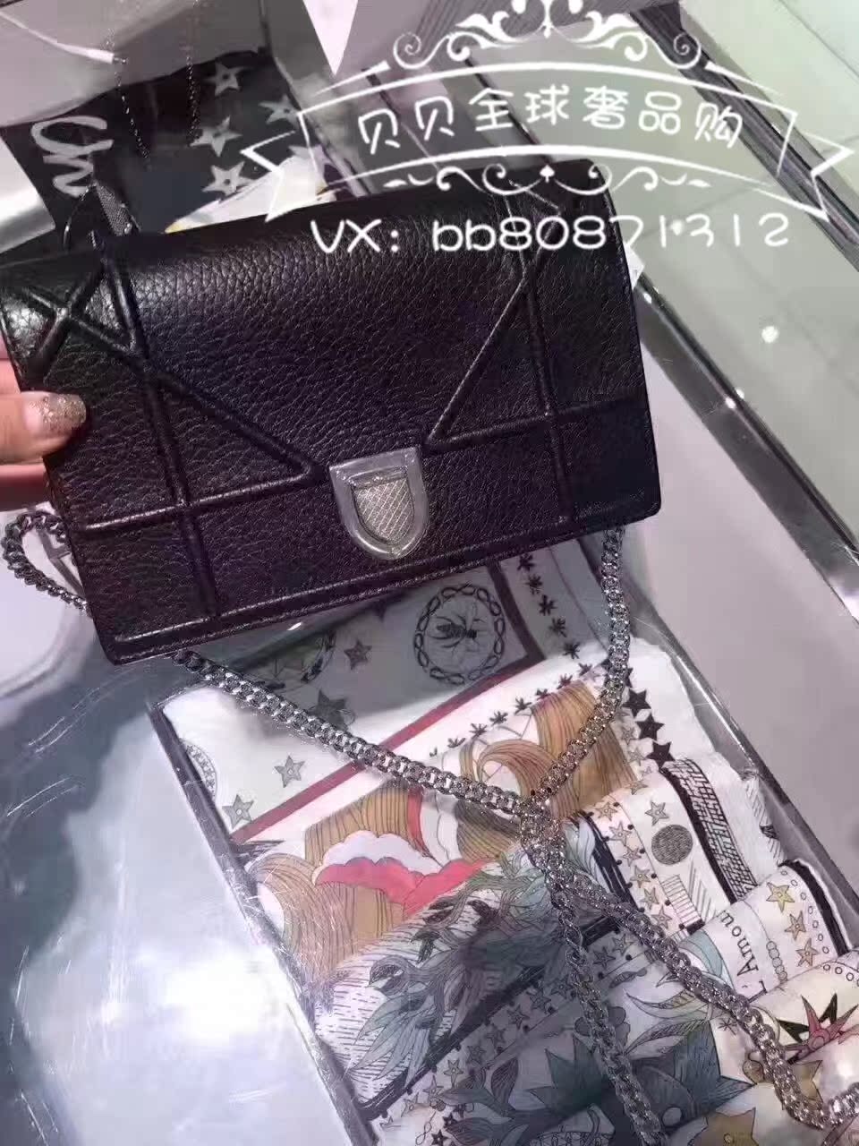 查看淘宝全球专柜代购 dior迪奥 17春夏 diorama woc 小号链条包单肩