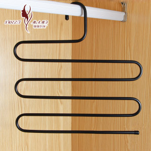 糖糖妈咪铁艺S型多层裤架 围巾架裤子收纳架挂衣架毛巾架丝巾架