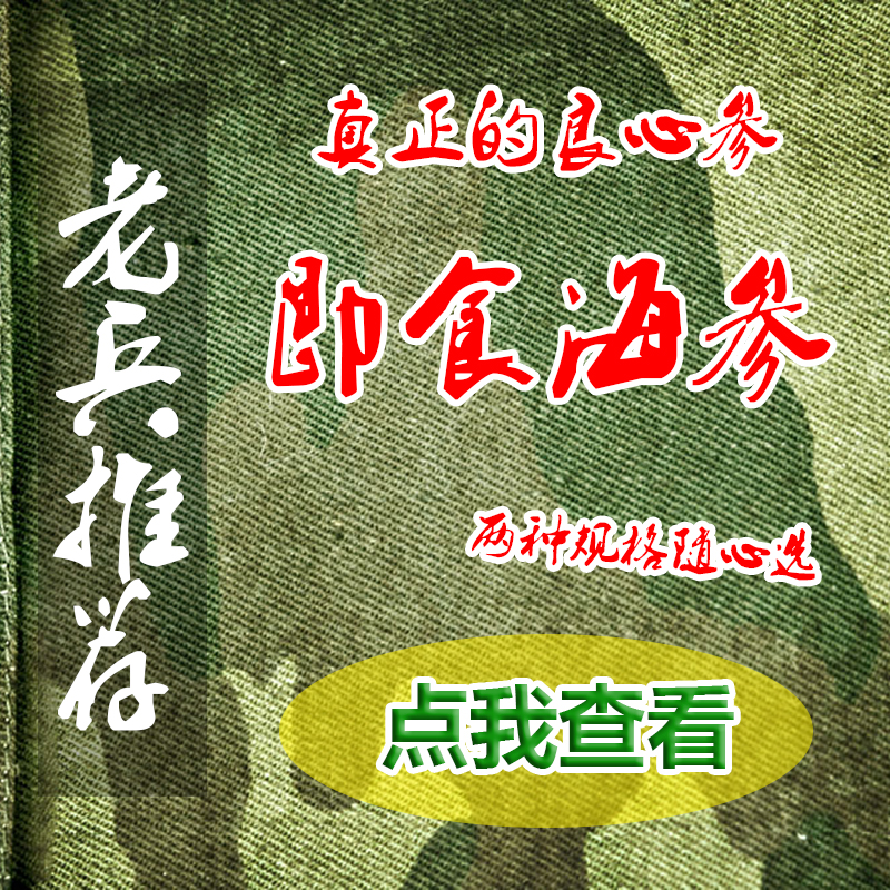 青岛老兵即食海参 刺参辽参野生海参海鲜鲜食海参干海参冲钻包邮