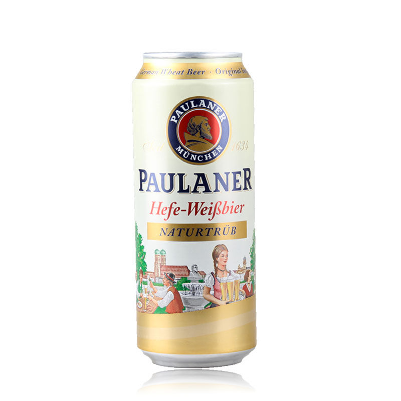 德国啤酒进口柏龙啤酒 paulaner德国柏龙小麦啤酒500ml 24听