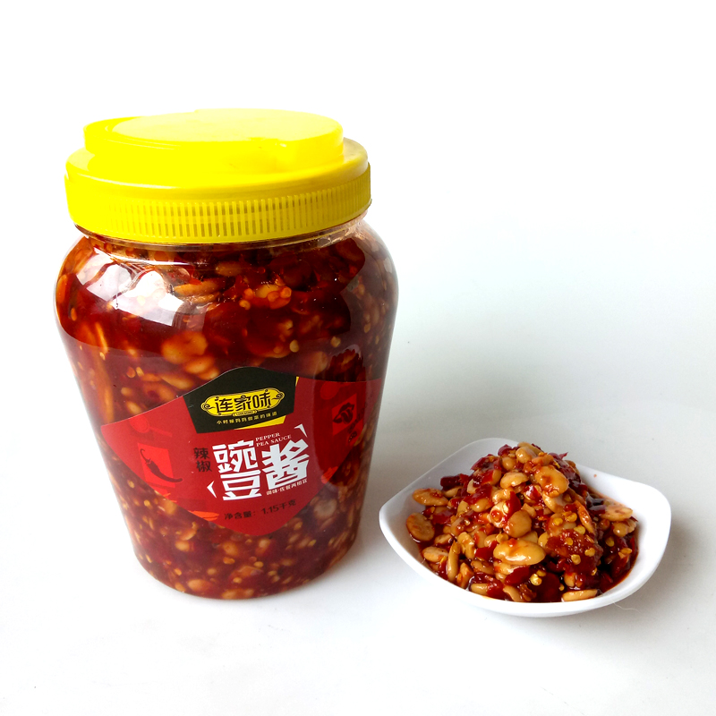 湖北监利特产连氏豆瓣酱1150g调味品农家手工下饭菜豌豆酱辣椒酱