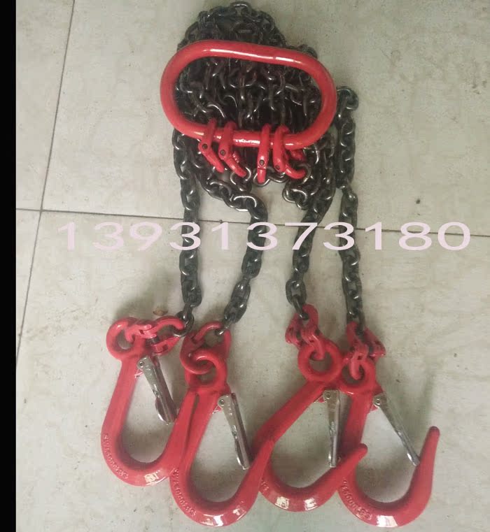 80级锰钢链条吊索具钢管钩大开口细吊钩 吊具货钩起重