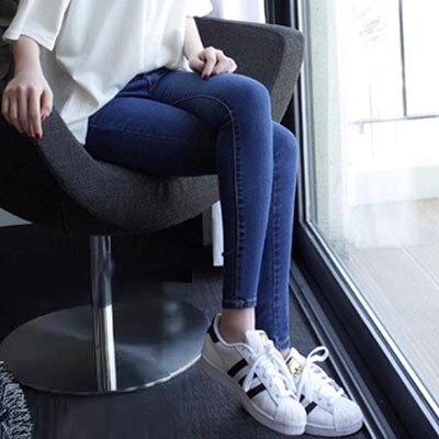 2016学院风牛仔裤女宽松韩版bf原宿哈伦裤潮