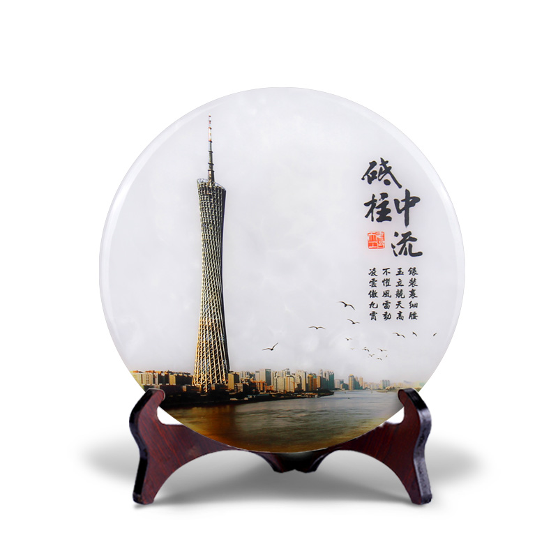 广州塔纪念品天然玉石摆件工艺礼品旅游纪念品中国特色礼品送老外