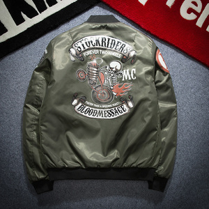 百搭长袖宽松飞行员夹克