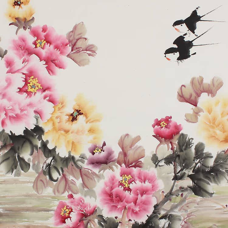 2017写意牡丹斗方图片,斗方写意牡丹图片,4尺斗方牡丹画(第11页)_大山谷图库
