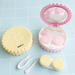 可爱萌饼干隐形眼镜盒