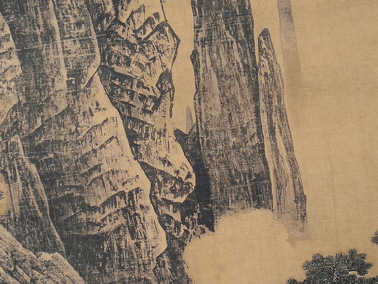 1:1李唐万壑松风宋画精品山水画国画古代名画复制品客厅装饰画