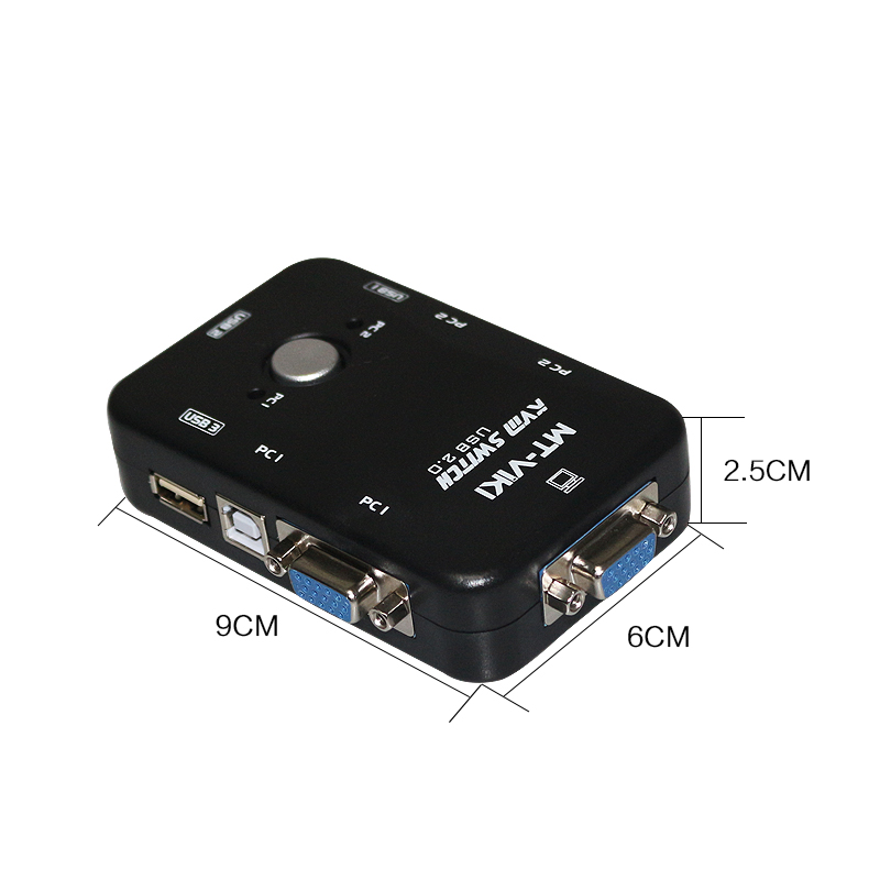 迈拓维矩 kvm切换器2口usb多电脑切换器vga二进一出打印机共享器