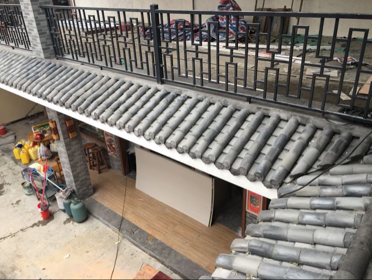 桂林小青瓦片传统中华门房顶黑色水泥瓦岭南风格瓦哑光灰色屋面瓦