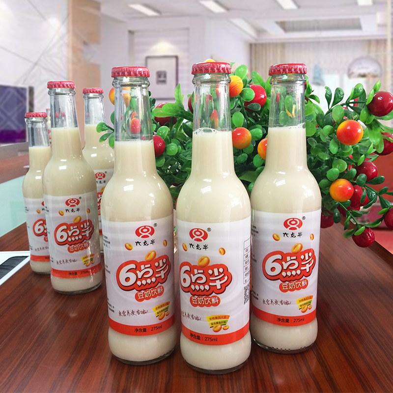 六点半豆奶饮料 275ml*12瓶 原味豆奶饮品 玻璃瓶装豆奶 $49.