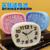 包邮 儿童小闹钟静音小钟学生台钟创意闹表卧室床头电子时钟座钟