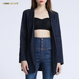 Miss Sixty女秋装蕾丝交叉吊带牛仔抹胸上衣662XJ2940000