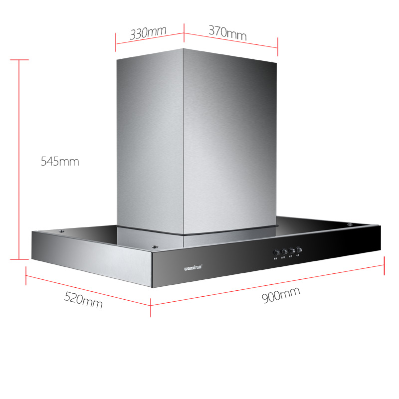 万喜cxw-230-1048d大吸力抽油烟机t型顶吸油烟机按键免拆清洗烟机
