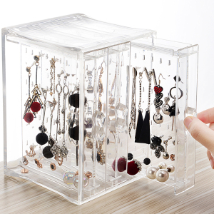 透明耳环首饰整理盒