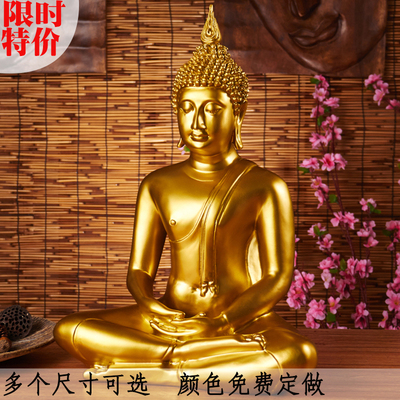 东南亚佛像摆件家居玄关风水装饰品泰国餐厅spa会所禅意坐佛摆设