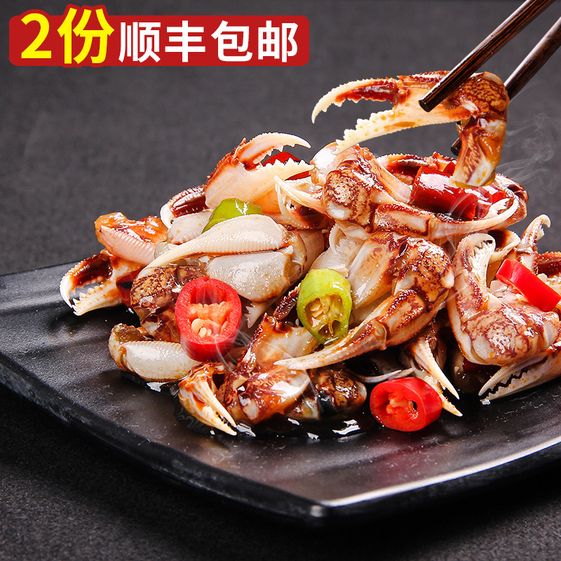 麻辣蟹钳醉蟹脚香辣生腌螃蟹钳螃蟹腿即食罐装
