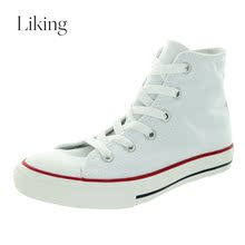 大童白色高帮帆布鞋 休闲鞋 匡威 converse