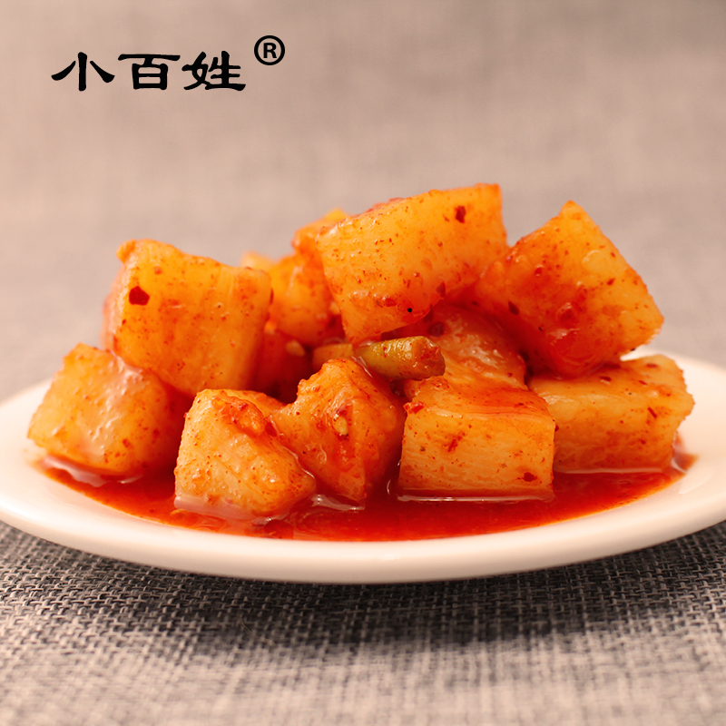 小百姓韩国泡菜正宗韩式萝卜块泡菜酱菜萝卜自制小咸菜350g/袋装