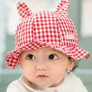 韩版婴儿帽子春秋公主盆帽6-12个月女宝宝遮阳