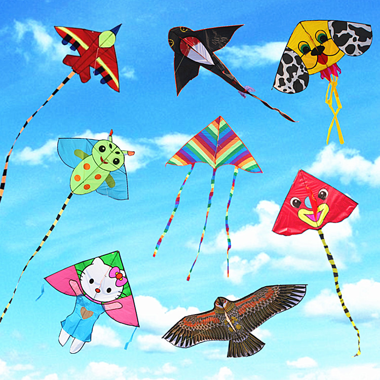 潍坊风筝儿童风筝卡通风筝老鹰飞机笑脸鱼风筝到手可飞包邮