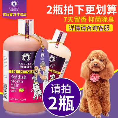 雪貂留香宠物狗狗沐浴露 泰迪金毛博美萨摩耶香波杀菌除螨美白