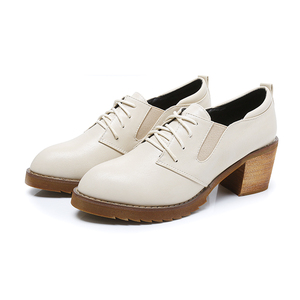 高跟布洛克皮鞋