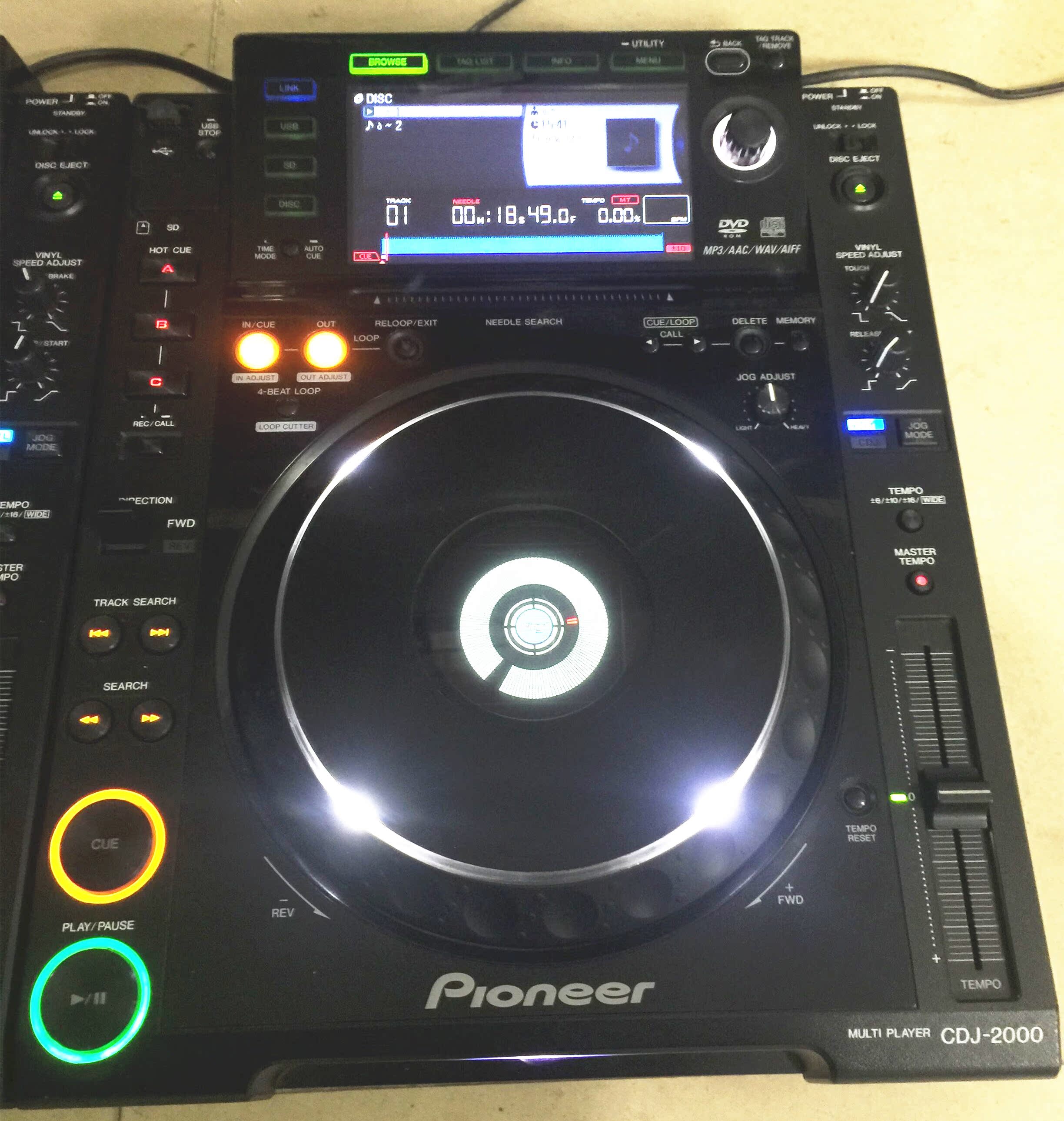 二手pioneer/先锋 cdj-2000打碟机 先锋2000碟机 2000cdj碟机