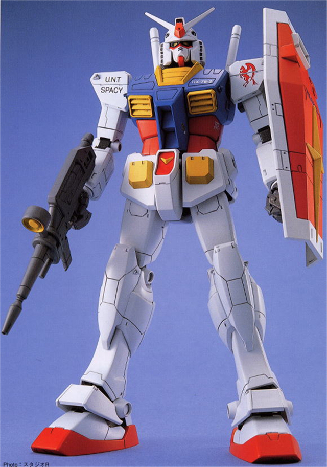 万代mg 1:100 gundam rx-78-2 元祖高达 ver.1.