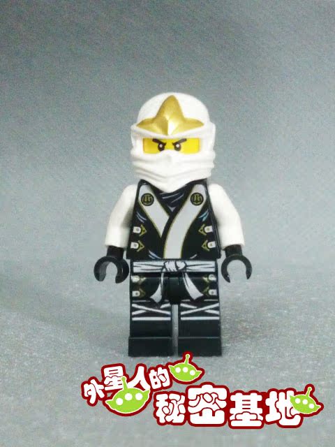 乐高lego 幻影忍者系列 绝版人仔 njo076 白忍者 赞 zane 带武器