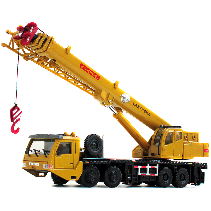凯迪威儿童吊车玩具合金工程车玩具模型重型吊车起重机汽车模型