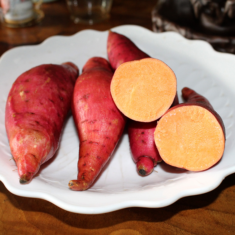 现挖新鲜红心红薯4斤 红皮沙地地瓜超甜农家山芋橙黄心番薯小香薯