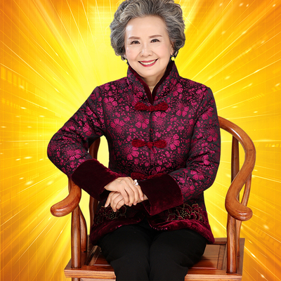 秋冬老人衣服棉服中老年人女装妈妈装60-70-8