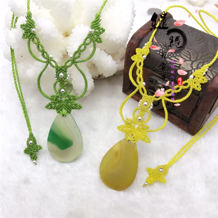 若雪手作 diy纯手工制作编制项链(清灵项链)和材料包