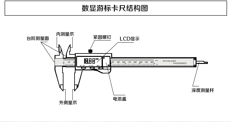 特小玉宝石塑料电子数显游标卡尺 0-100mm珠宝玉器测量/方便携带