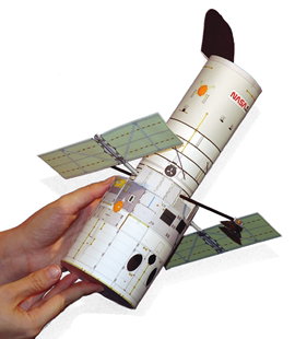 立体折纸手工制作模型剪纸 仿真飞船卫星 哈勃太空望远镜 3d纸模