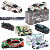 R池HKS限定 TYPE CIVIC 合金车BRZ斯巴鲁tomica思域本田HONDA