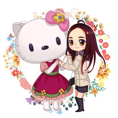 ps照片转手绘卡通头像肖像礼物手绘图漫画q版人物设计