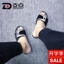 NVGY 54262 斯凯奇 BKW 夏季男子魔术贴防滑一字运动拖鞋 Skechers
