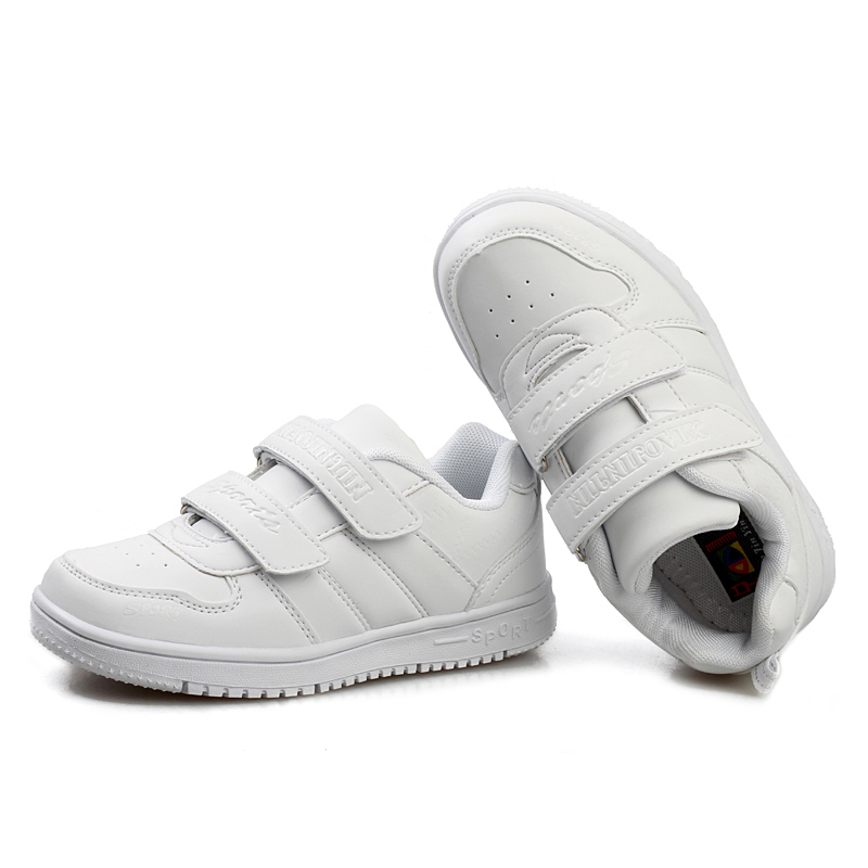 女生男童秋季白板波鞋小学生运动鞋球鞋白色儿