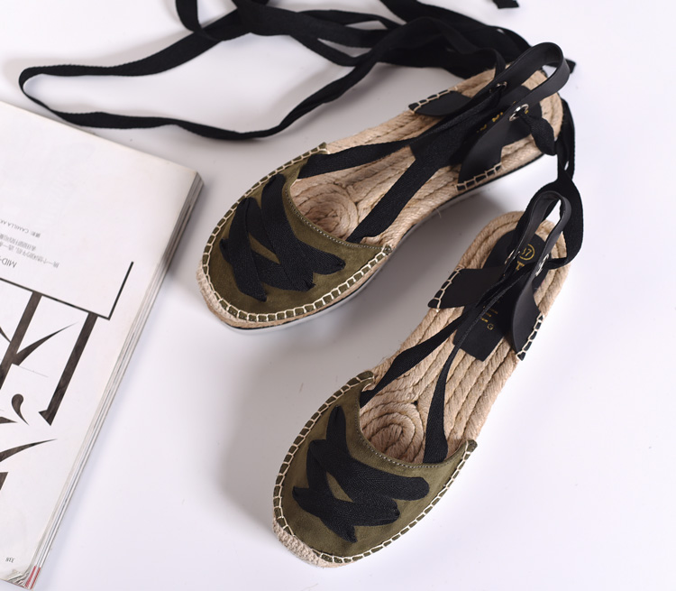 天天特价绑带渔夫鞋女平底春季2017新款麻绳欧洲站韩版夏条纹凉鞋